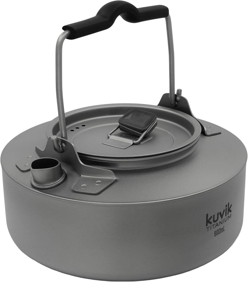 Kuvik Titanium Kettle 600ml (20.3 oz) - Ultralight and Compact Kettle for Backpacking, Camping, and Home - Image 4